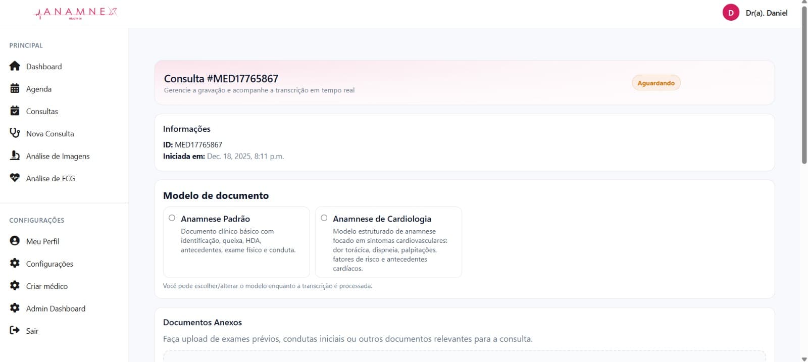 AnamNex — Detalhe da consulta
