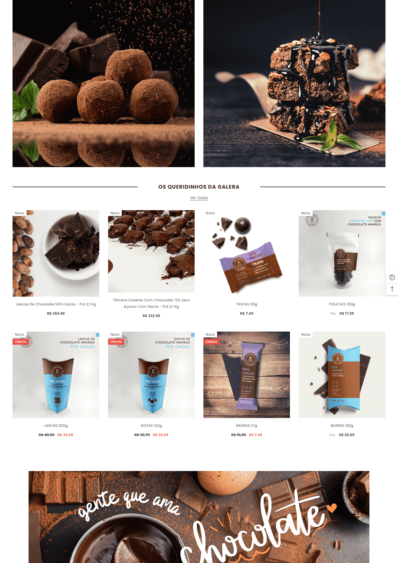 Catálogo de produtos — Cacao Store
