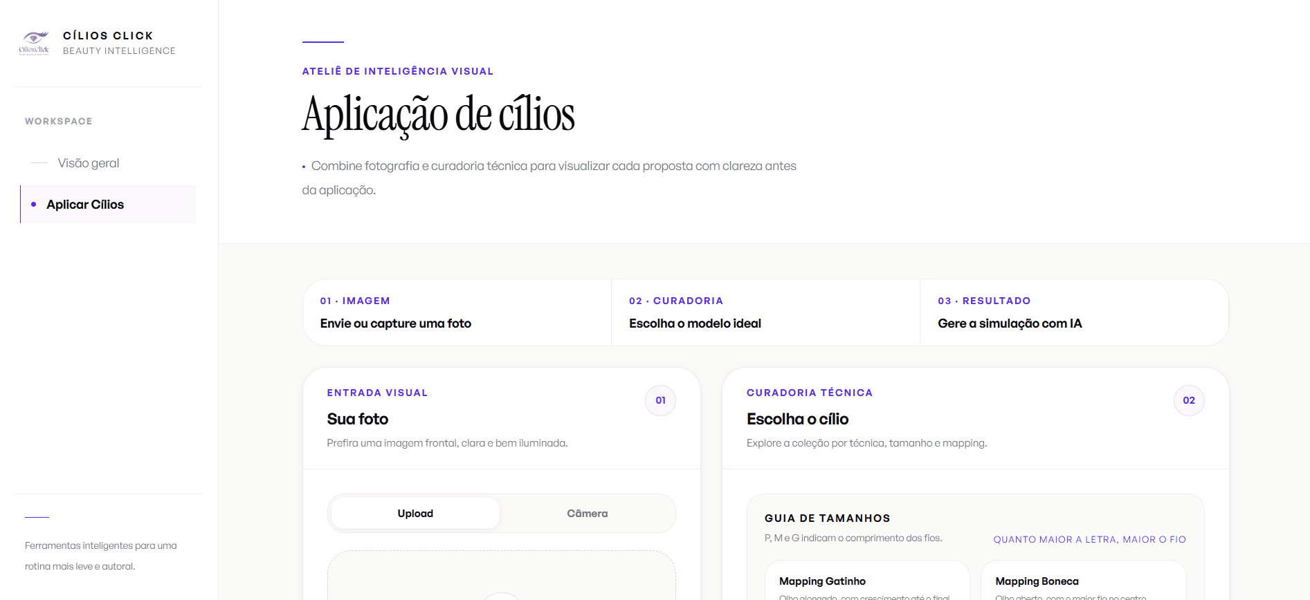 Cílios Click — Aplicação de cílios